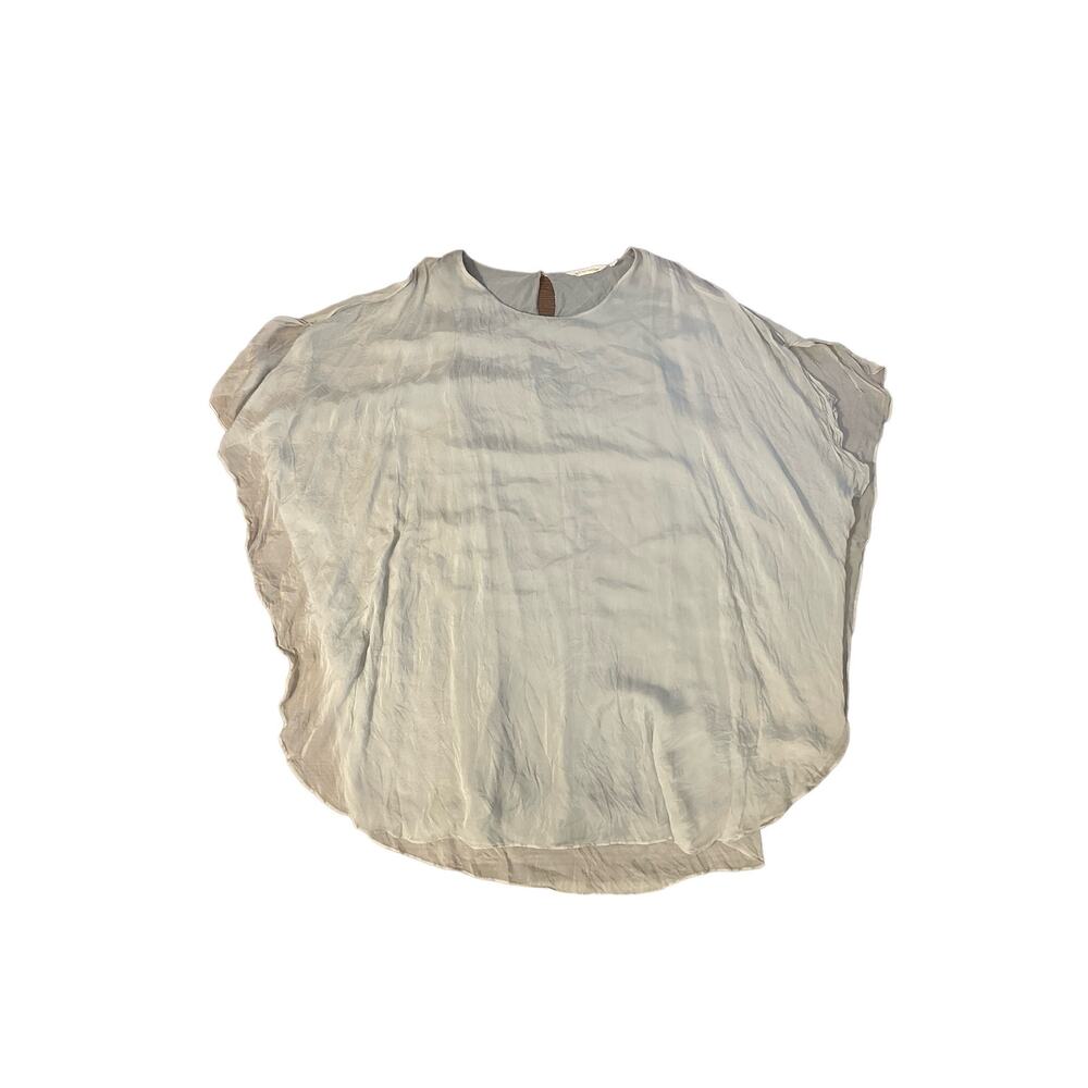 Soft Surroundings Cream Flowing Short Sleeve Tunic